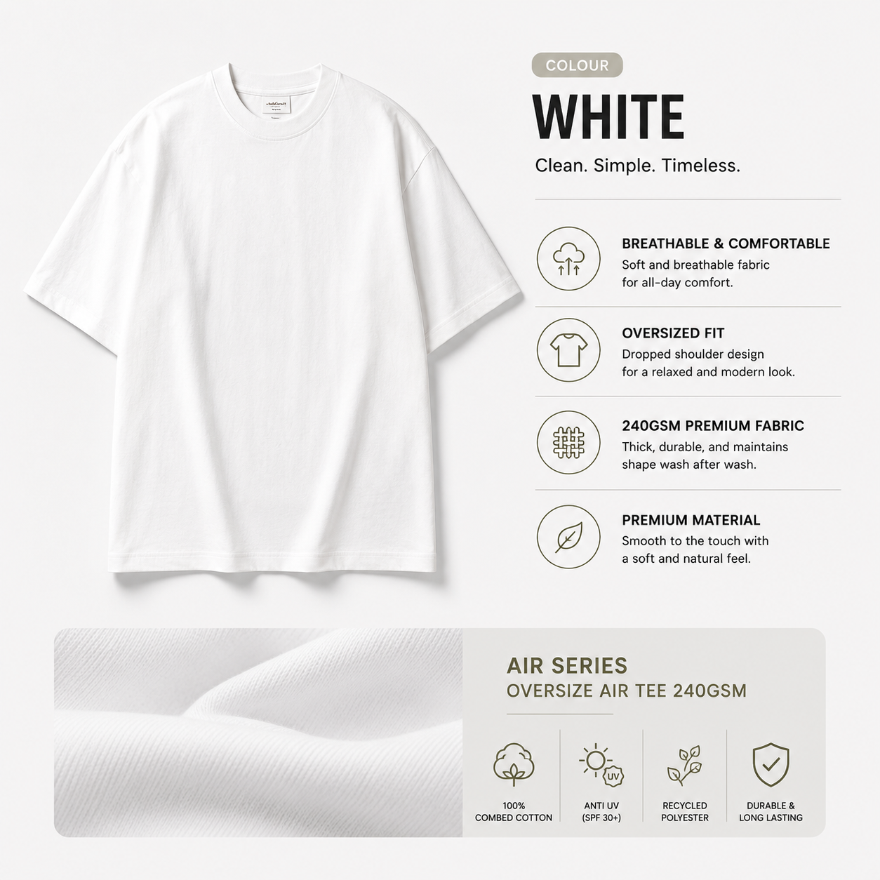 Basic Apparel Air Series Oversized Air Tee 240GSM