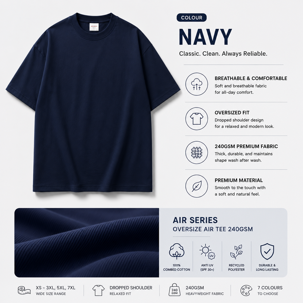 Basic Apparel Air Series Oversized Air Tee 240GSM