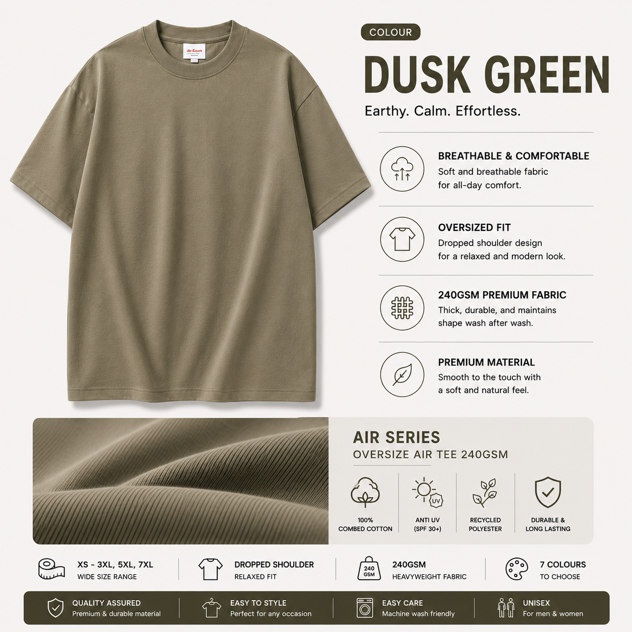 Basic Apparel Air Series Oversized Air Tee 240GSM