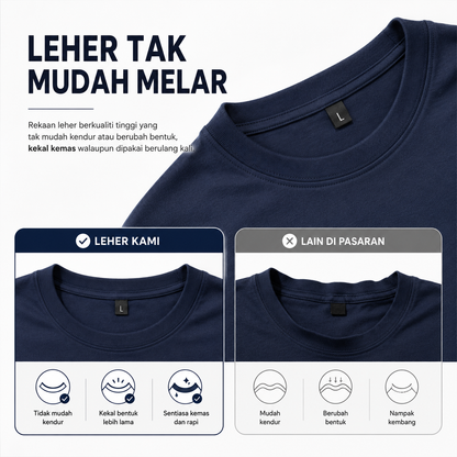 [5Helai RM100]Premium Cotton Long Sleeve T-Shirt 160gsm | Unisex XS–3XL | 100% Combed Cotton
