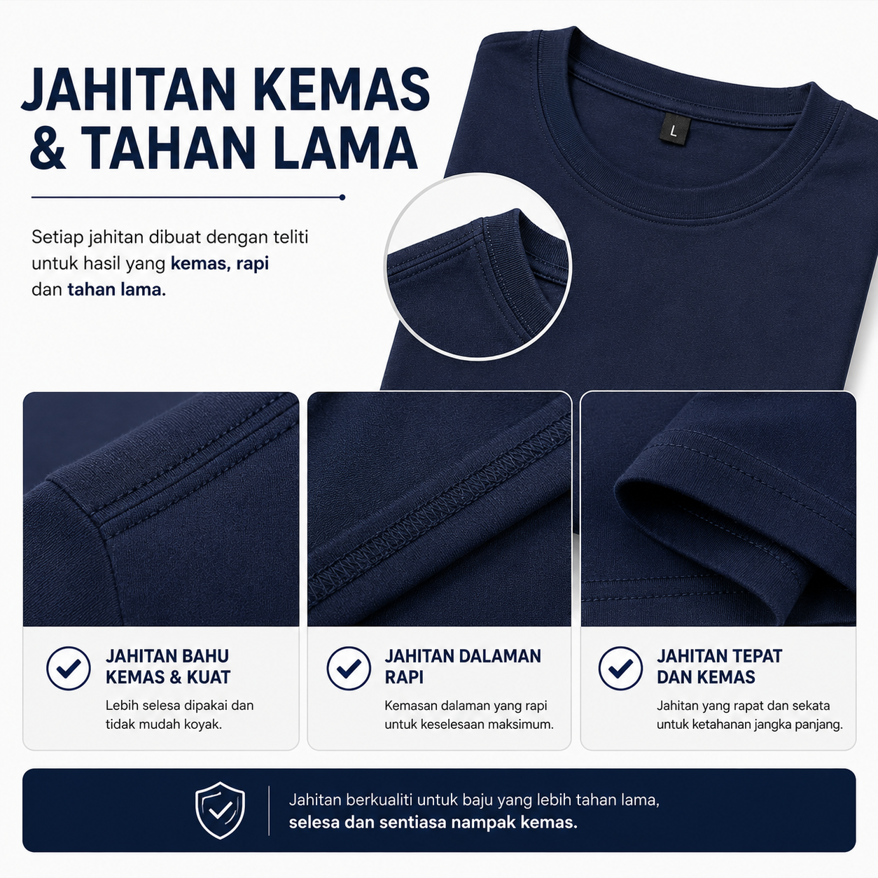 [5Helai RM100]Premium Cotton Long Sleeve T-Shirt 160gsm | Unisex XS–3XL | 100% Combed Cotton