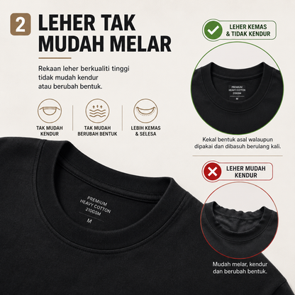 Premium Heavy Cotton T-Shirt 210GSM | 4 Helai RM100 | Original RM35/Helai